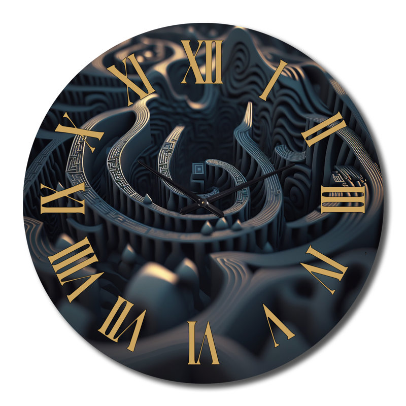 Horloge murale moderne à motif géométrique Throughthe, Très grand