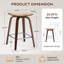 Tabouret de comptoir pivotant 26 po avec structure en bois cintré-416786111