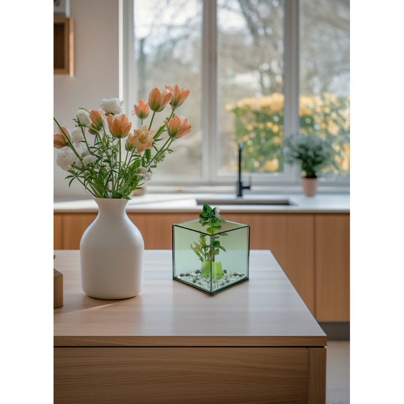 Photophore en verre cube