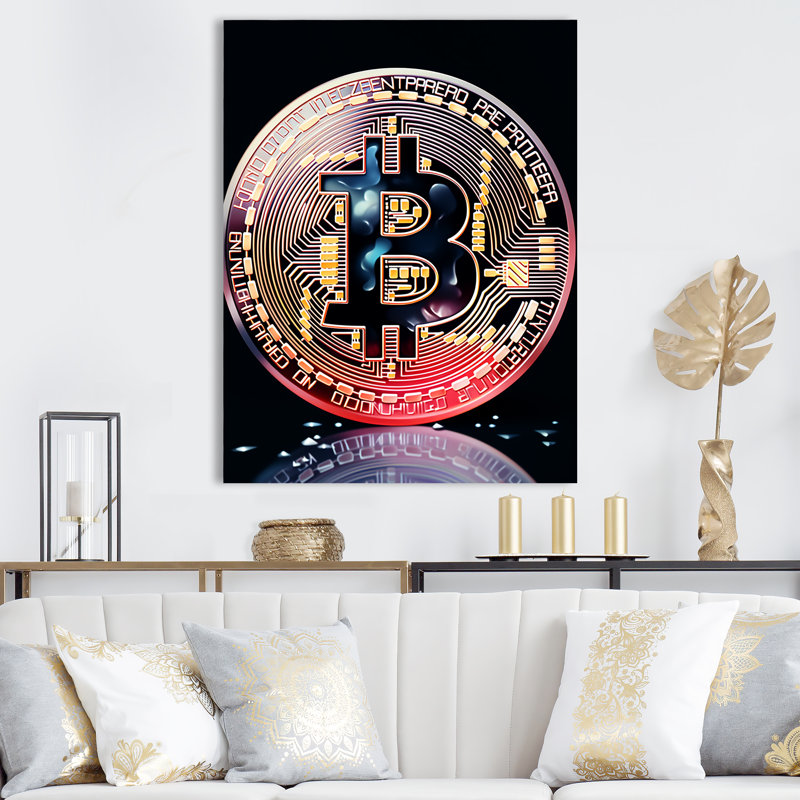 Rose et noir, Crypto, art mural, H 20 po x l 12 po x P 1 po, Toile tendue