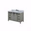 Ensemble de meuble-lavabo simple 48 po de largeur x 22 po de profondeur avec comptoir en quartz blanc et robinet-366382706-366382718
