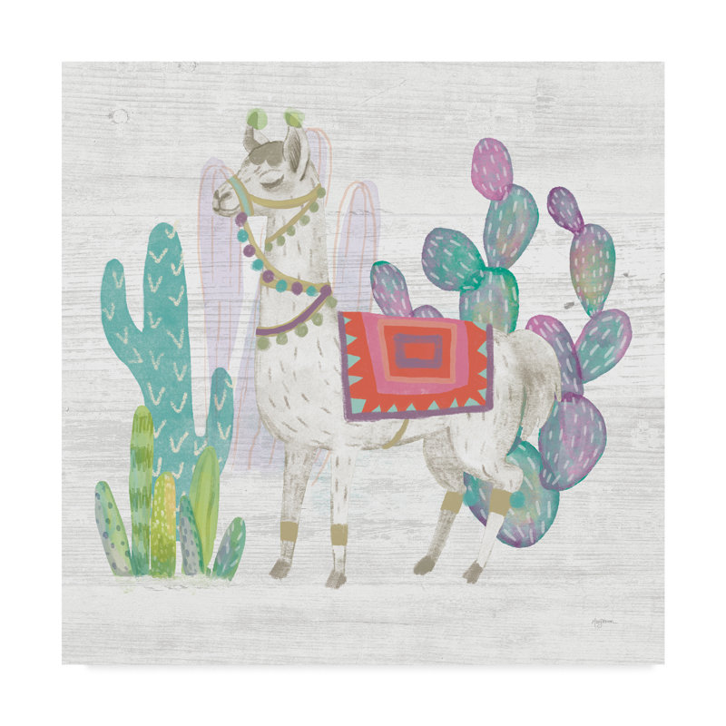Reproduction d’art sur toile « lovely Lamamas V » Tomy, H 35 po x l 35 po x P 2 po