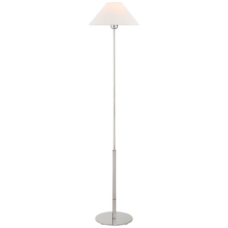 J. Randall Powers Hackney Floor Lamp, Polished Nickel, Linen