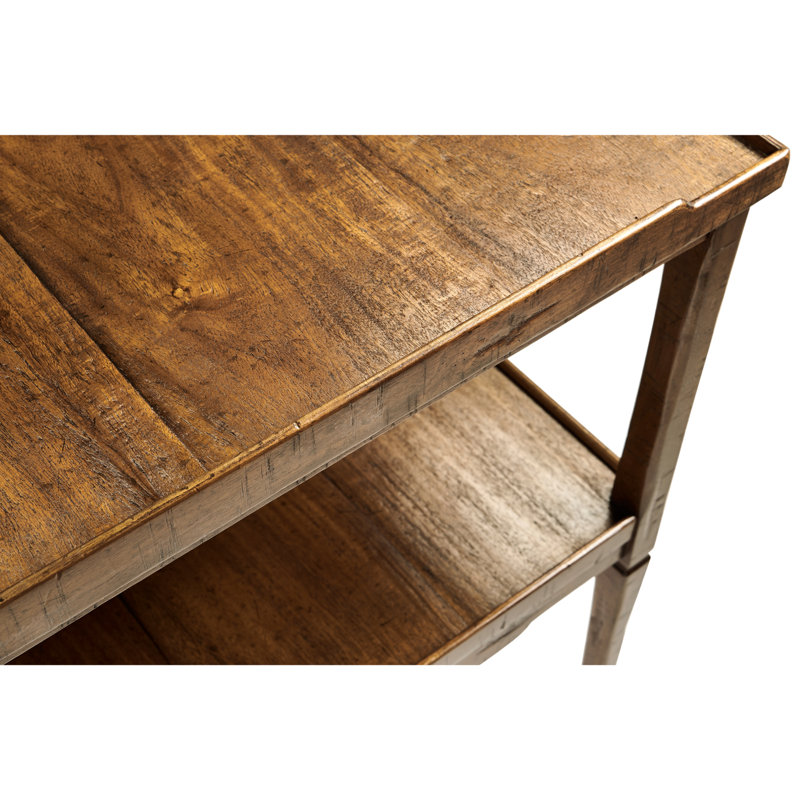 Table de bout avec plateau en bois massif Cas Casal Country, Noyer de maison de campagne