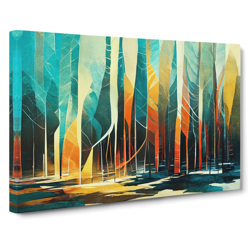Modern Abstract Forest - Wrapped Canvas, 50cm H x 76cm W x 3cm D