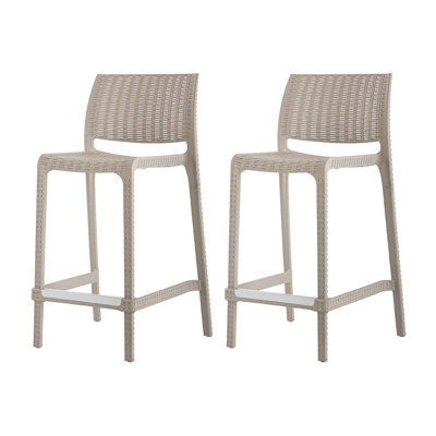 Nenko 25.6"H Resin Low Back Counter Stool