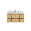 Meuble-lavabo simple 42 po Nejra avec plateau en quartz