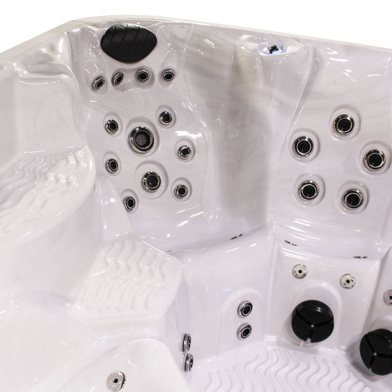 Grand Banks 6-Person Espresso Acrylic Hot Tub with LED Lighting