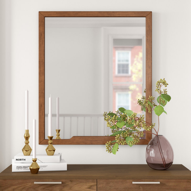 Miroir pour commode moderne et contemporain Glow, Noyer