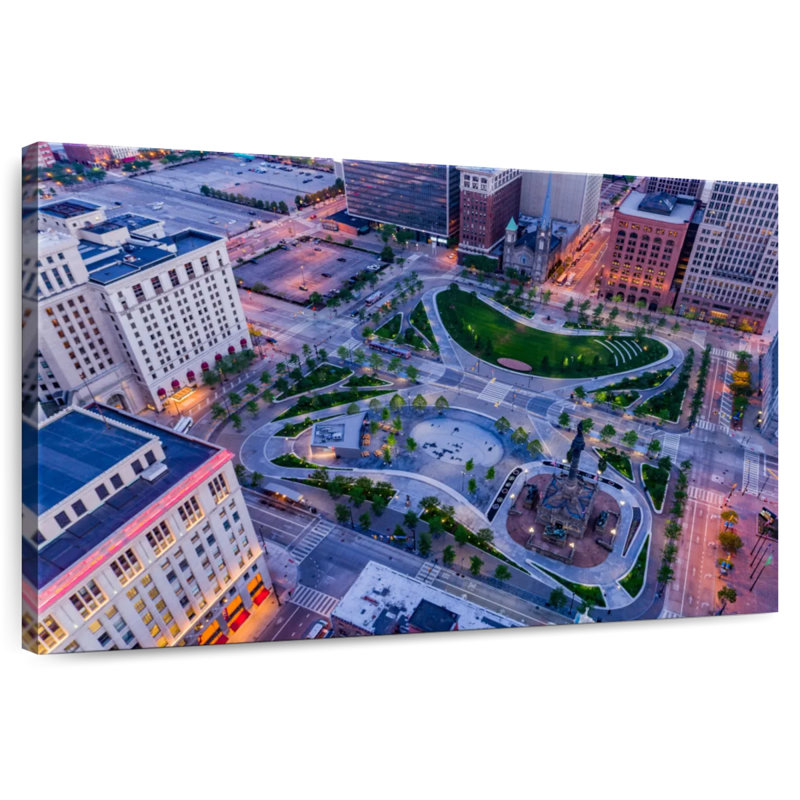 Cleveland Public Square View, 16" H x 24" W