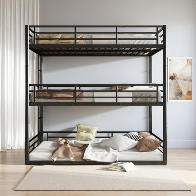 Full Over Full Over Full Bunk Bed