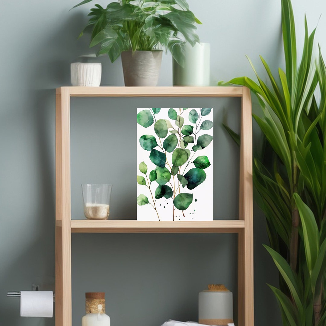 Watercolor Eucalyptus Foliage Abstract Delicate Minimalist Nature Plant Wall Art Print