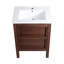 Meuble-lavabo autoportant 24 po Nadar en chêne brun avec comptoir Nadar-659734148-659734167