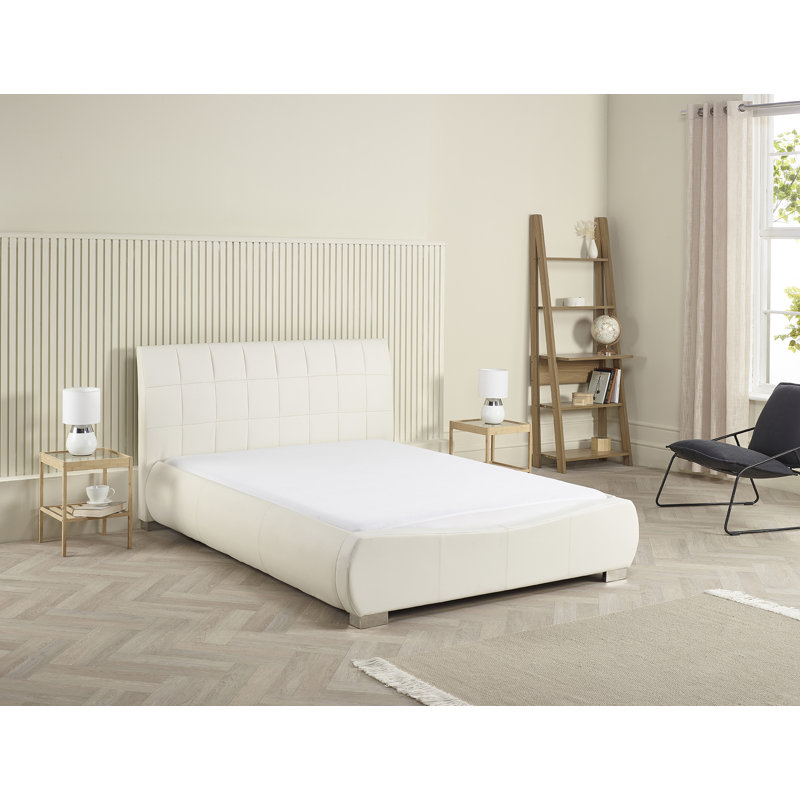 Ormes Upholstered Bed, Kingsize (5'), White
