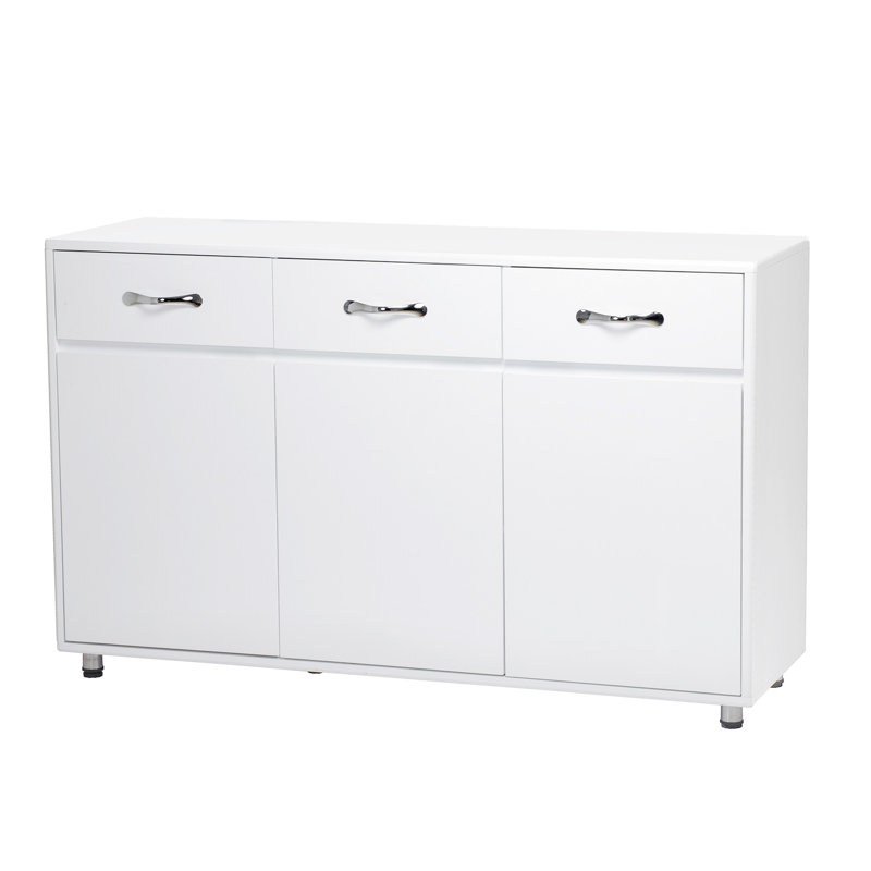 Armoire de salle de bain avec panier à linge sale, White
