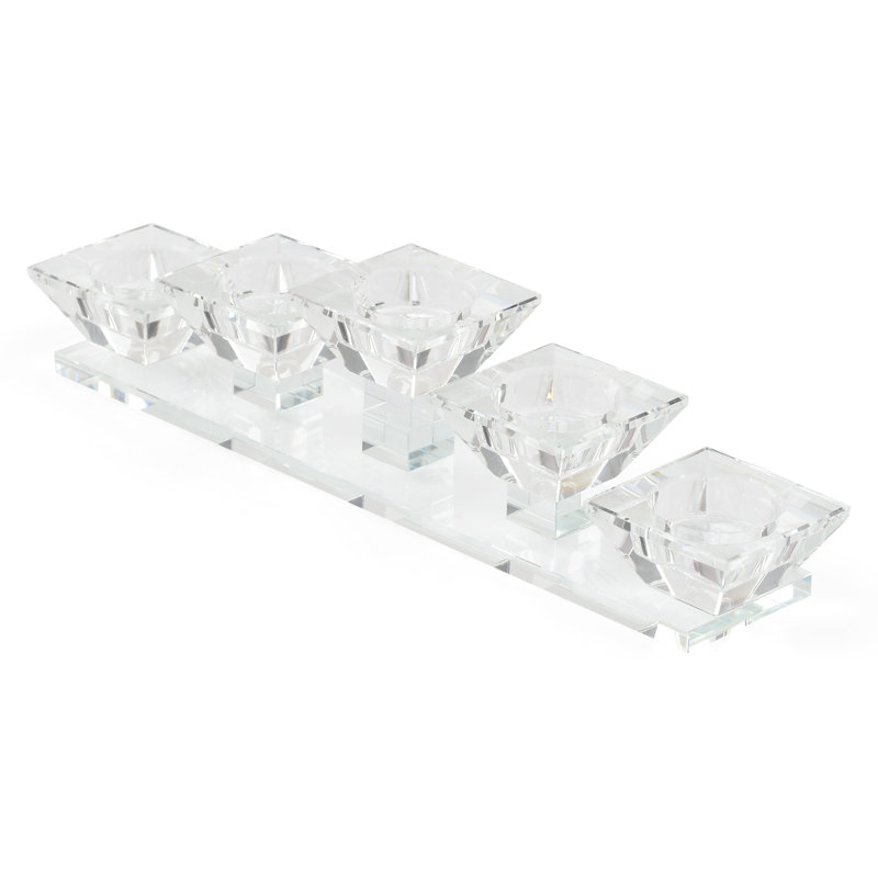 Fedora Crystal Tabletop Candelabra