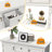 Farmhouse Wood Console Table with Drawers and Cabinet for Entry and Living Room-1925925148