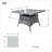 Square Rattan Patio Dining Table