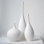 Set of 3 White Matte Ceramic Vases Modern Boho Wabi-Sabi Pampas Vases for Living Room Table Shelf Centerpiece