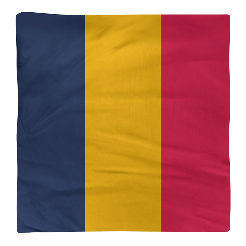 Cotton No Pattern Square Napkin, Navy Blue/Gold/Scarlet Red