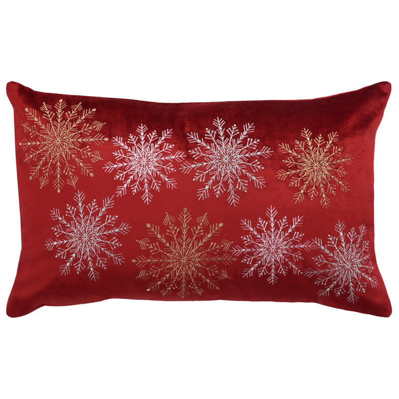 Prompton Reversible Throw Pillow, Red/Silver