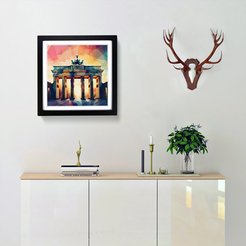 Single Picture Frame Print on Wood, Black