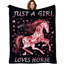 Cadeau de couverture de cheval pour les filles des femmes en peluche - juste une fille qui aime les chevaux en peluche super douce en flanelle de literie pour canapé-lit 40 po x 30 po-130498702