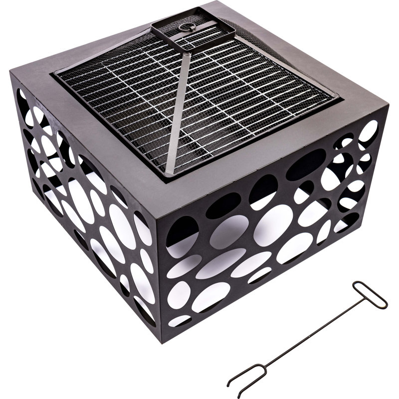 Mikor Square Steel Wood Burning Fire Pit