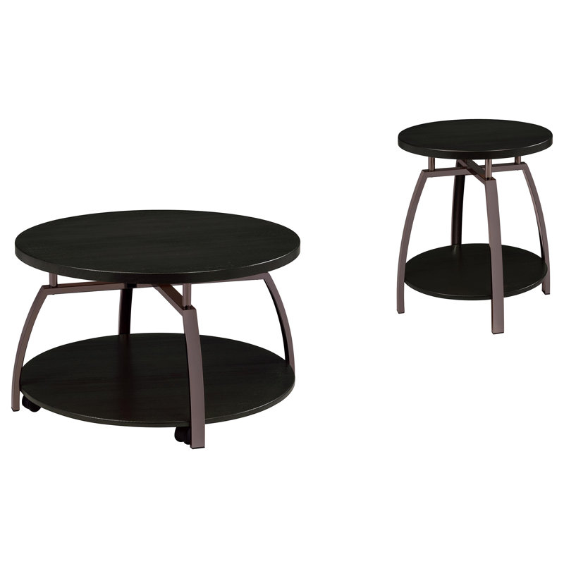 Ensemble de tables basses rondes 2 pièces Starrett