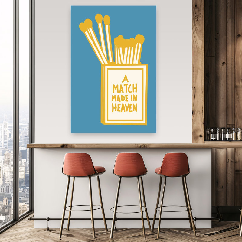 «A Match Made In Heaven», reproduction d'art contemporain abstrait mural, 60" H x 40" W