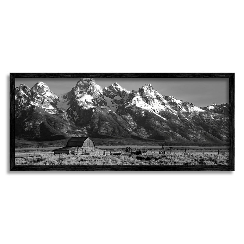 «Farm», impression sur bois, par Steve Toole, H 13 po x l 30 po x P 1,5 po, Giclée encadrée noir minuit