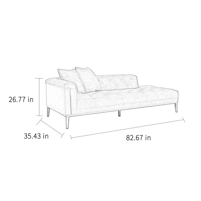 Chaise longue paresseuse minimaliste, créative et créative, Orienté à gauche (vu de face), Beige