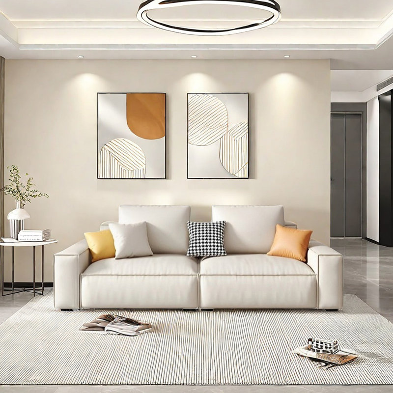 Canapé de salon moderne et confortable, 4, H 27,55 po x l 94,48 po x P 37,4 po