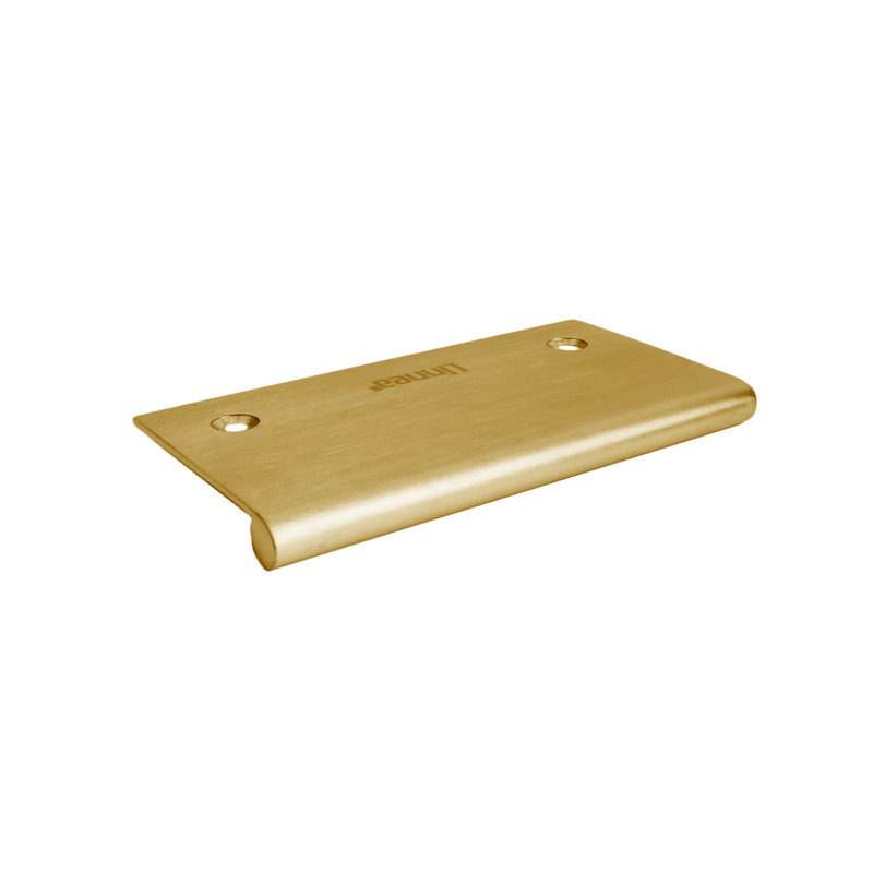 Sleek Cabinet Finger Edge Pull, Satin Brass, 7 3/32″