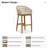 Alhan Outdoor 28.54 Bar Stool With Waterproof Cushion-2090678334