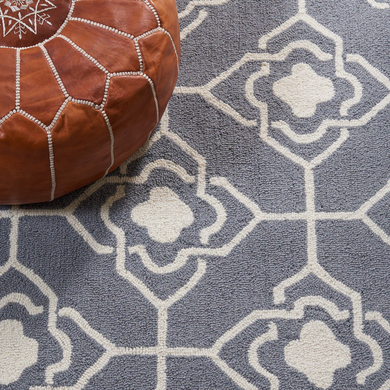 Tapis de performance géométrique crocheté à la main Four Seasons, Rectangle 8 pi x 10 pi