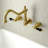 Kingston Brass Duchess Double-Handle 3-Hole Wall-Mount Kitchen Faucet-48381132