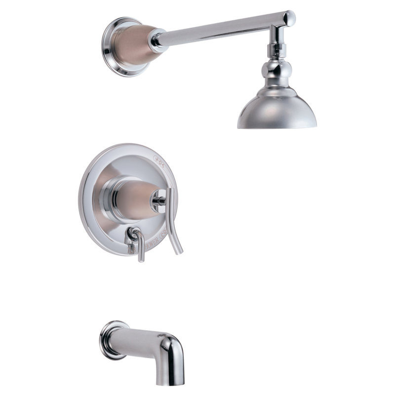 Garniture de robinet de baignoire et douche thermostatique à pression équilibrée avec poignée levier Sonora