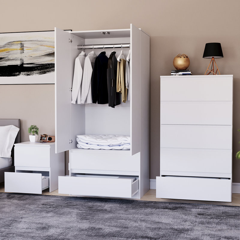 Romeon Piece Bedroom Set, White