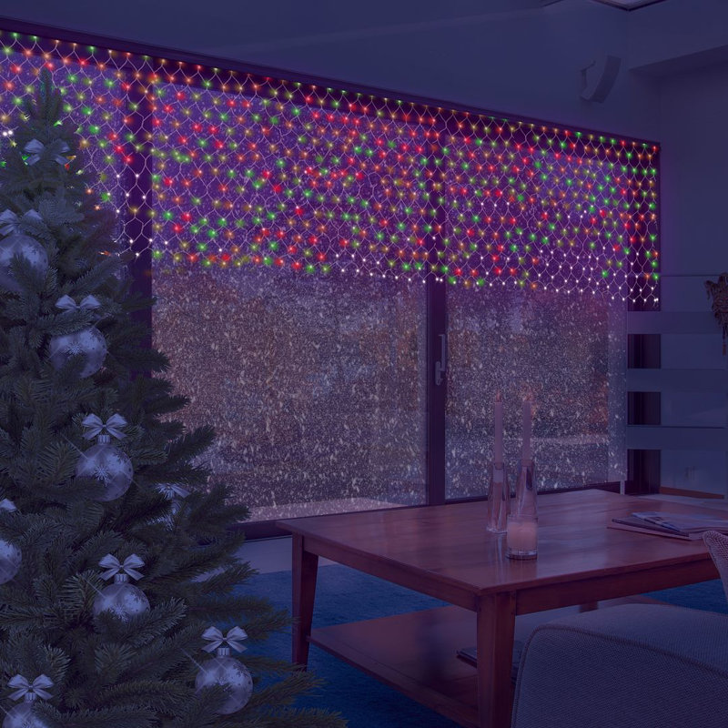 LED Indoor / Outdoor Net Lights, 390cm H x 180cm L x 120cm D, Multi-color