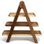 Ensemble de 3 plateaux rectangulaires pliables en bois d'acacia