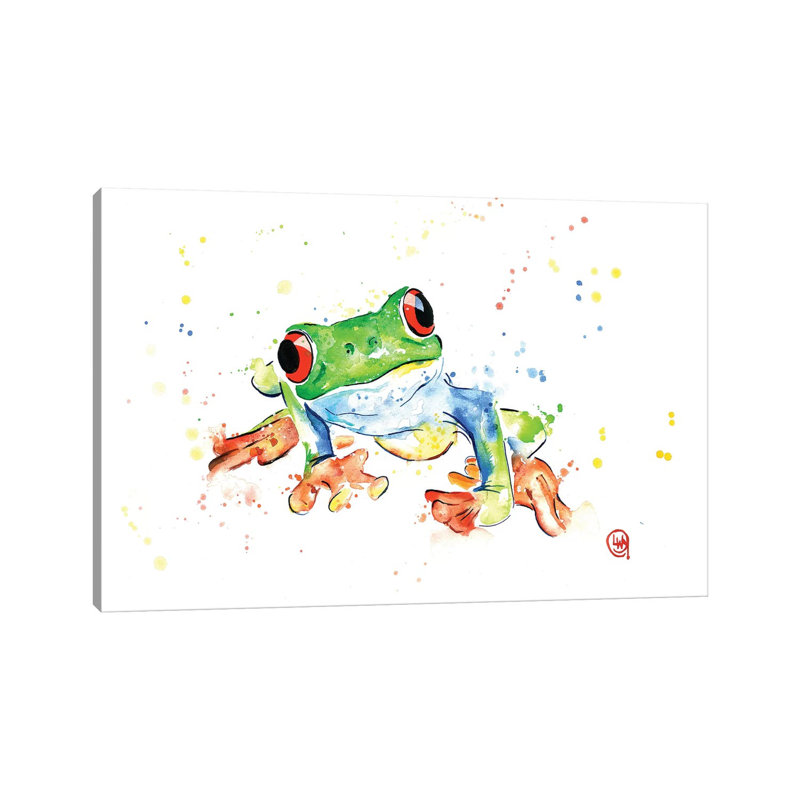 Tree Frog by Lisa Whitehouse - Wrapped Canvas Gallery-Wrapped Canvas Giclée, 20.32 cm H x 30.48 cm W