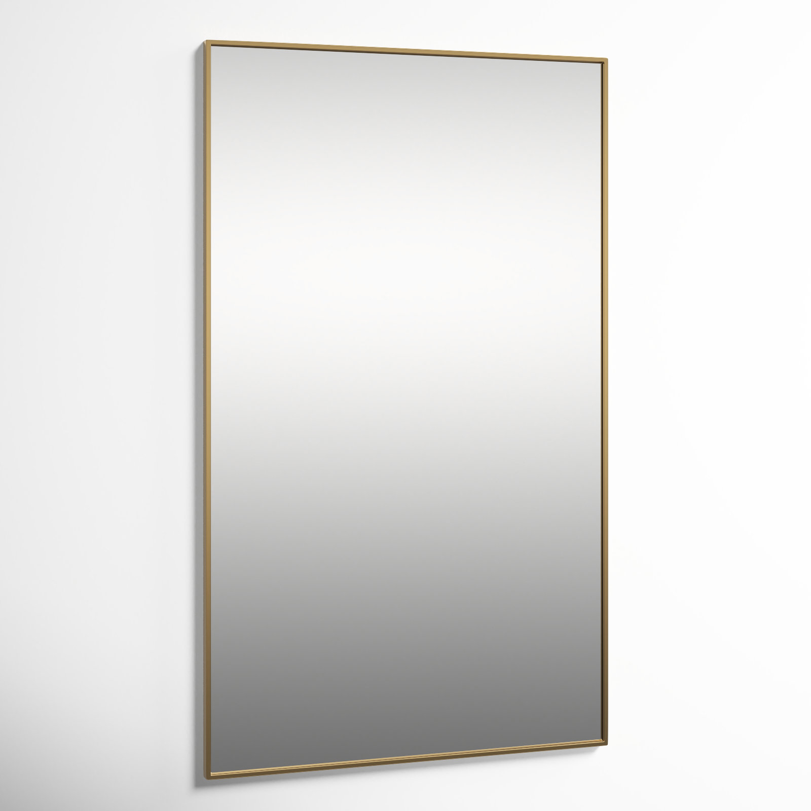 Sabine Metal Rectangle Wall Mirror, 60" x 36", Brass