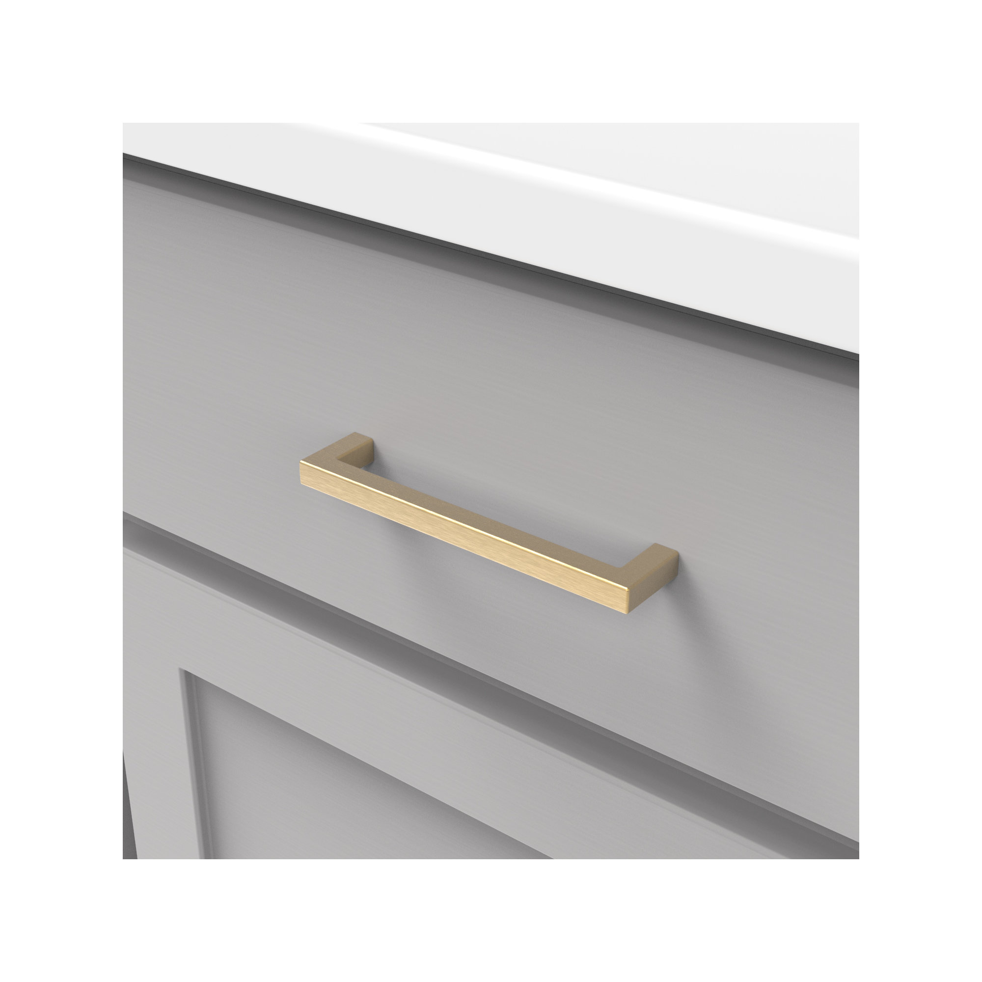 Skylight Collection Handle Pull - Contemporary Hardware for Drawers & Cabinets, Champagne Bronze, 5-1/16", 1