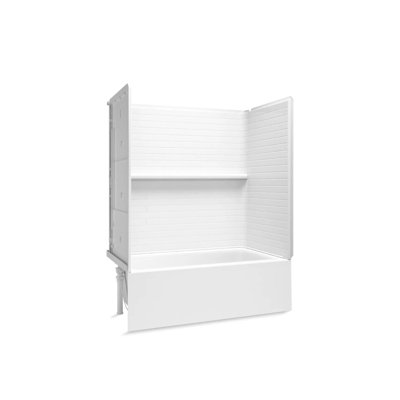 Forumtraverse60" X 32" Vikrellbath/Shower With Aging In Place Backerboards, Left Drain