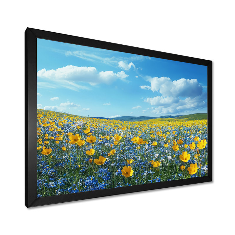 Ioseph - Floral Wall Art, Reproduction encadrée d'une seule photo, H 30 po x l 40 po, Noir
