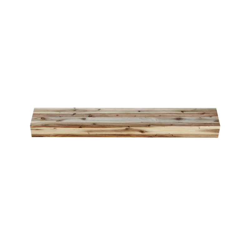 Acacia Fireplace Mantel Shelf, 48'', Natural
