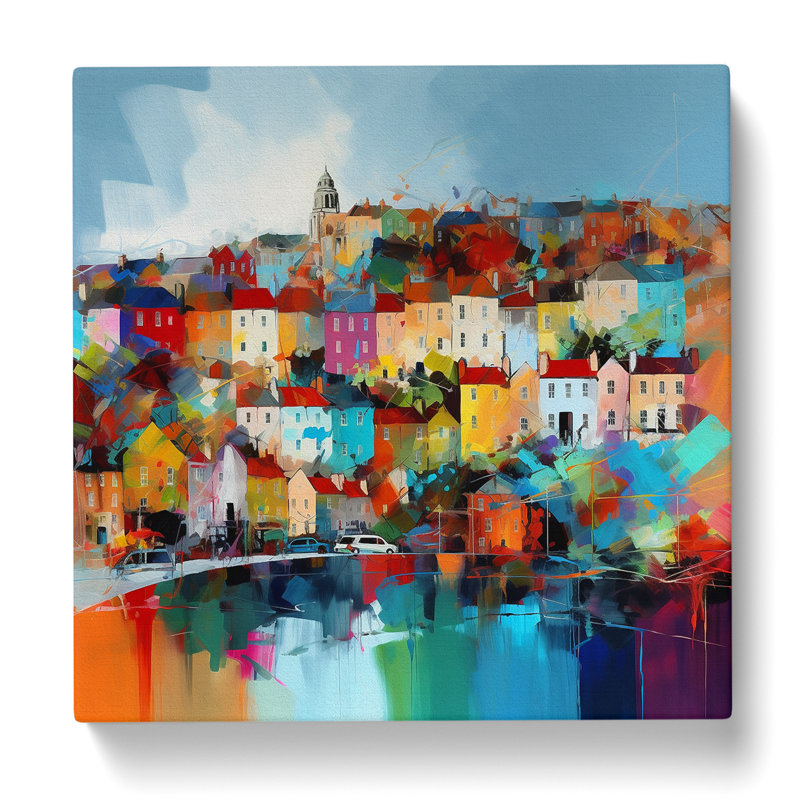 City Of Bristol Abstract Art - Print, 35cm H x 35cm W x 3cm D