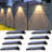 Solar Waterproof Fence Lights for Outside Set of 8, Backyard/Railing/Step/Patio