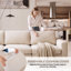 Canapé modulaire en L rembourré avec repose-pieds Milsap-132269716